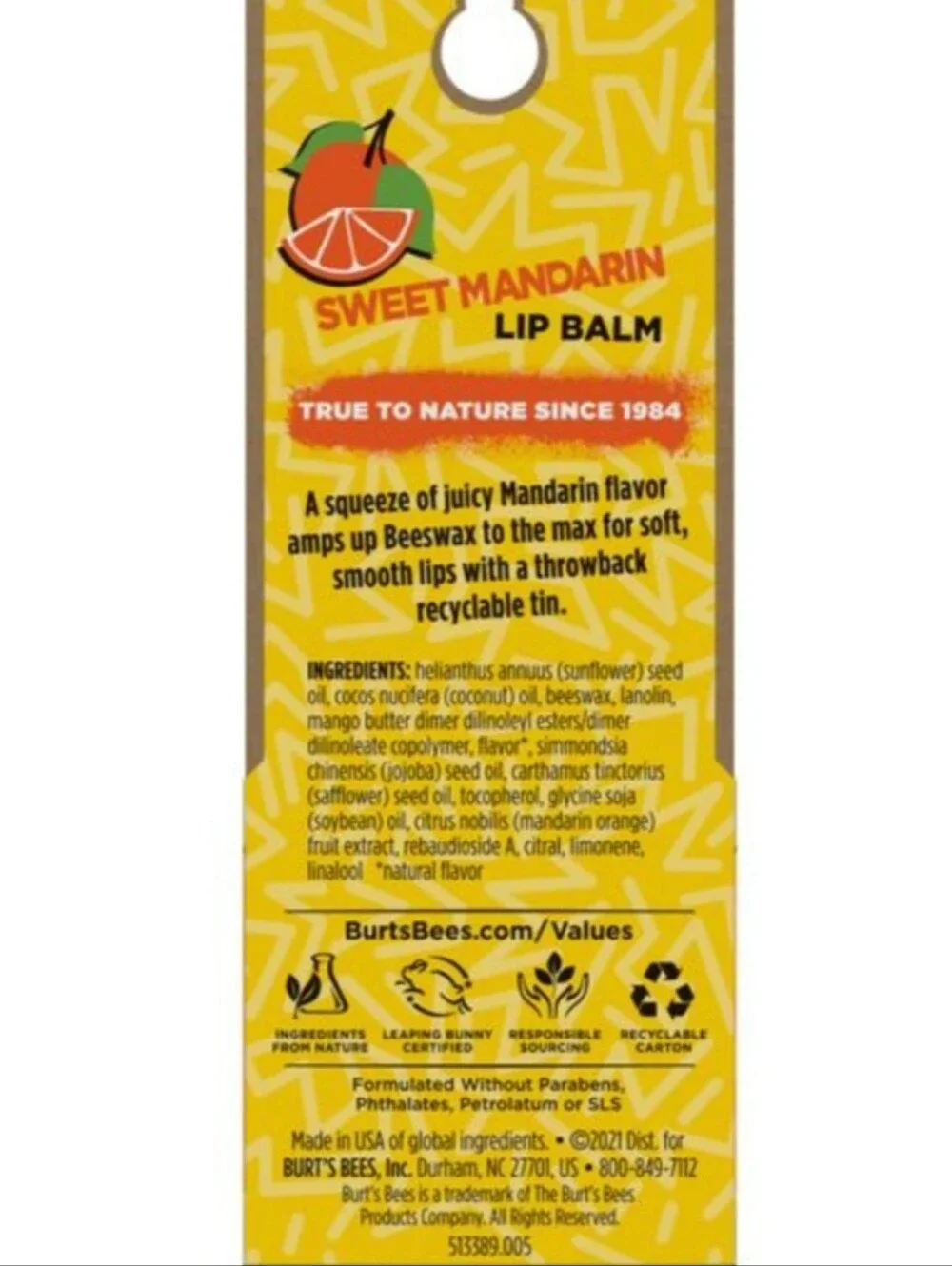 *LOT OF 6*Limited Edition Burt's Bees Sweet Mandarin Lip Balm Retro Tin RARE